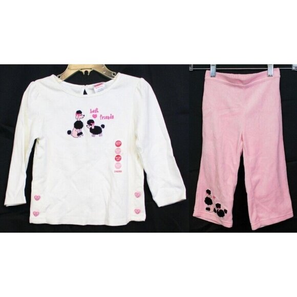 2007 Gymboree Tres Chic Outfit sz 18-24 Months Black Poodle Shirt Pants Fleece - Picture 1 of 16